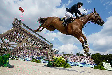 Henrik von Eckermann during Equestrian Team Jumping finals